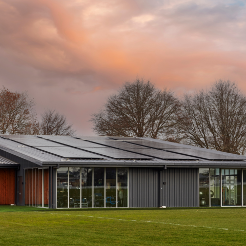 Solar panels on a house