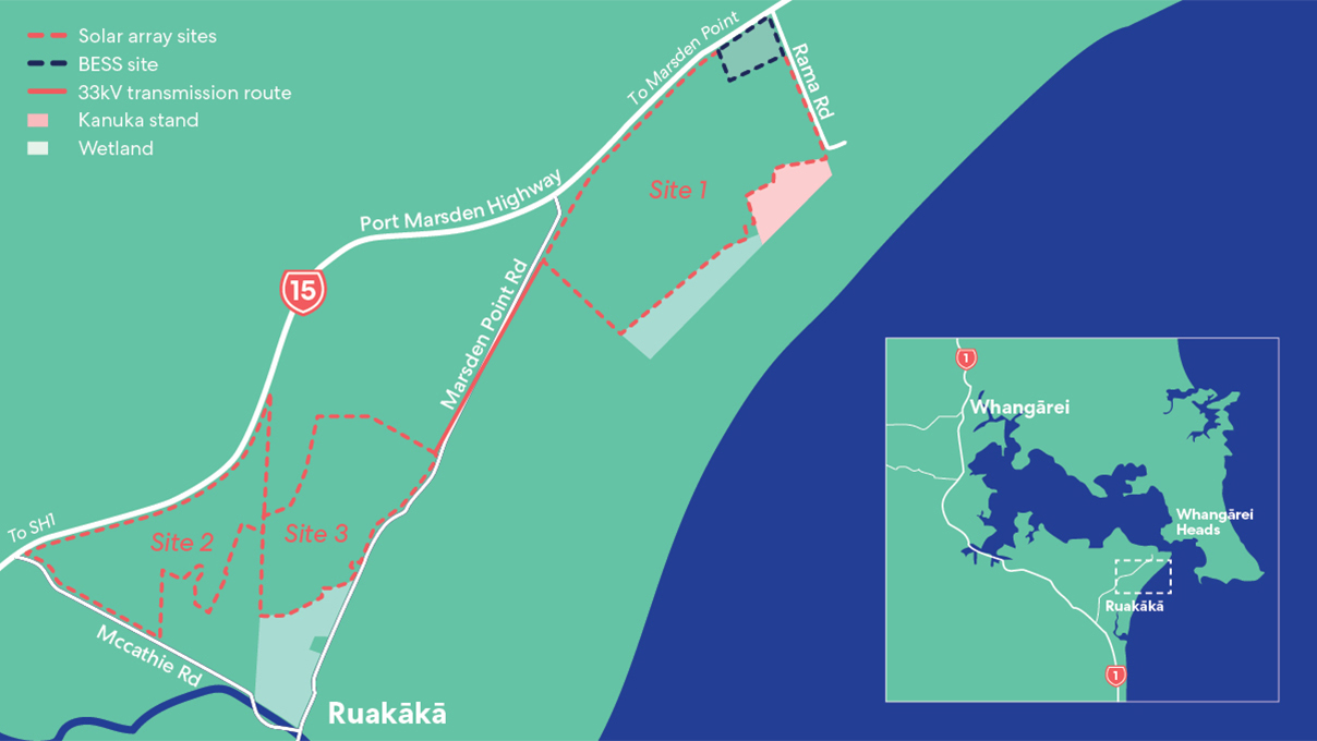 Ruakaka BESS proposed layout